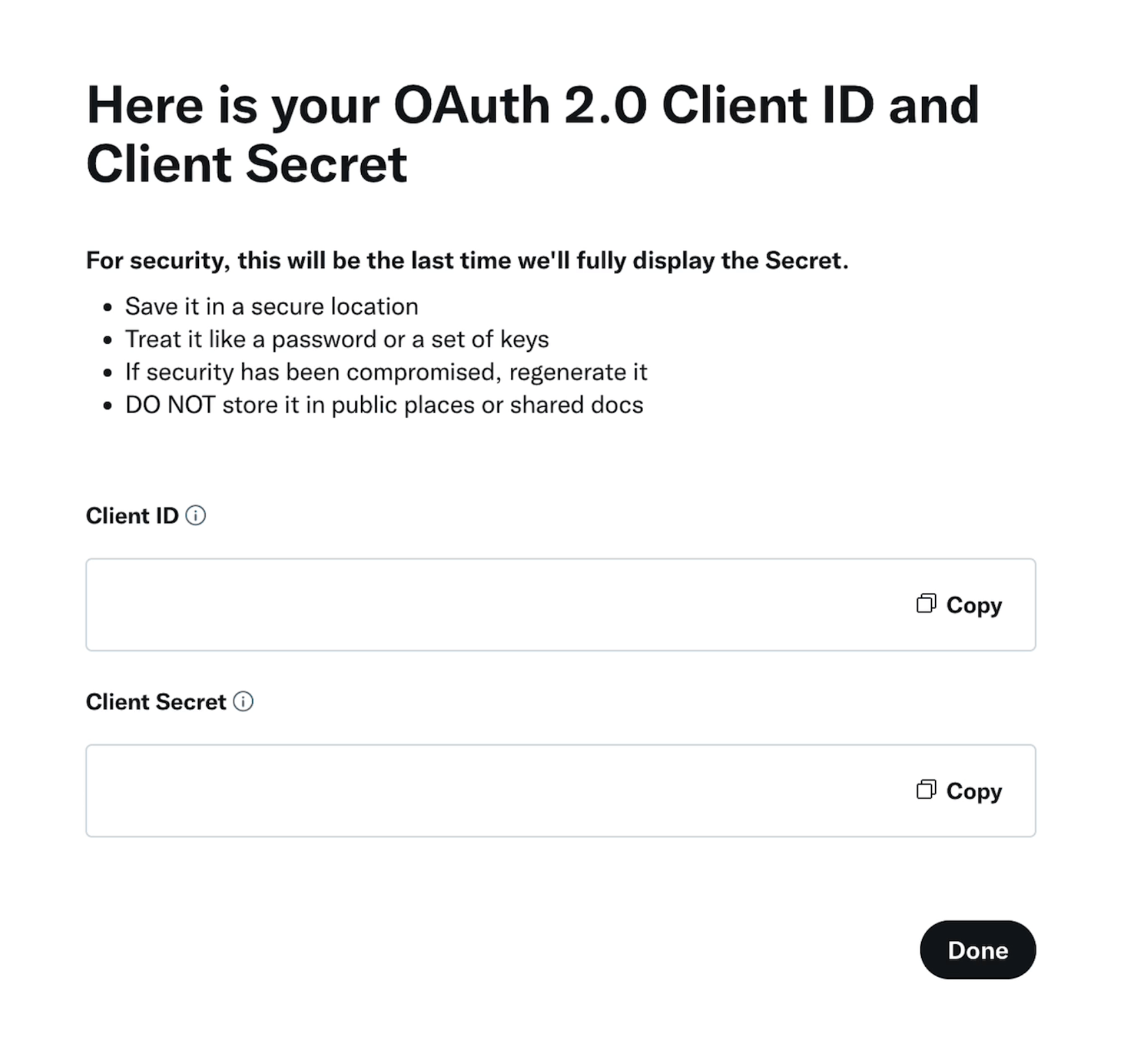 OAuth Credentials